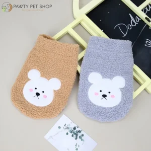 Áo bông hình mặt gấu trắng cho thú cưng